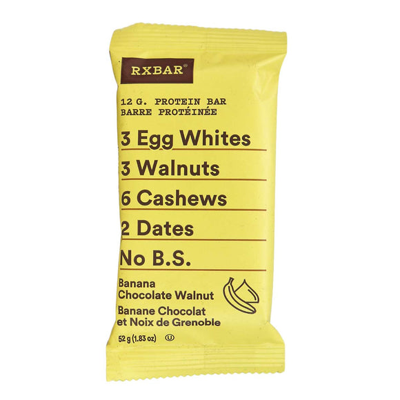 RX Bar Banana Chocolate Walnut, 52g, 12 bars